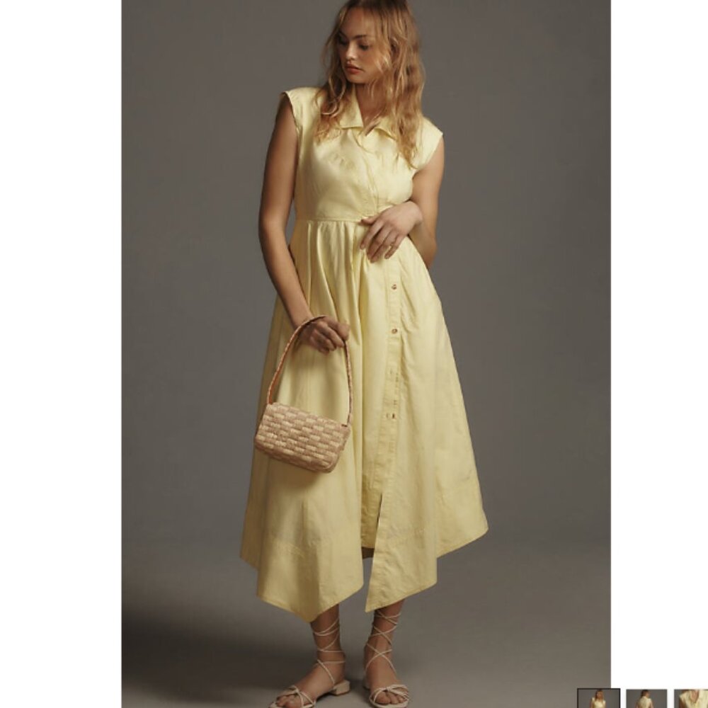 Brand New Pilcro Asymmetrical Button-Front Wrap Shirt Dress